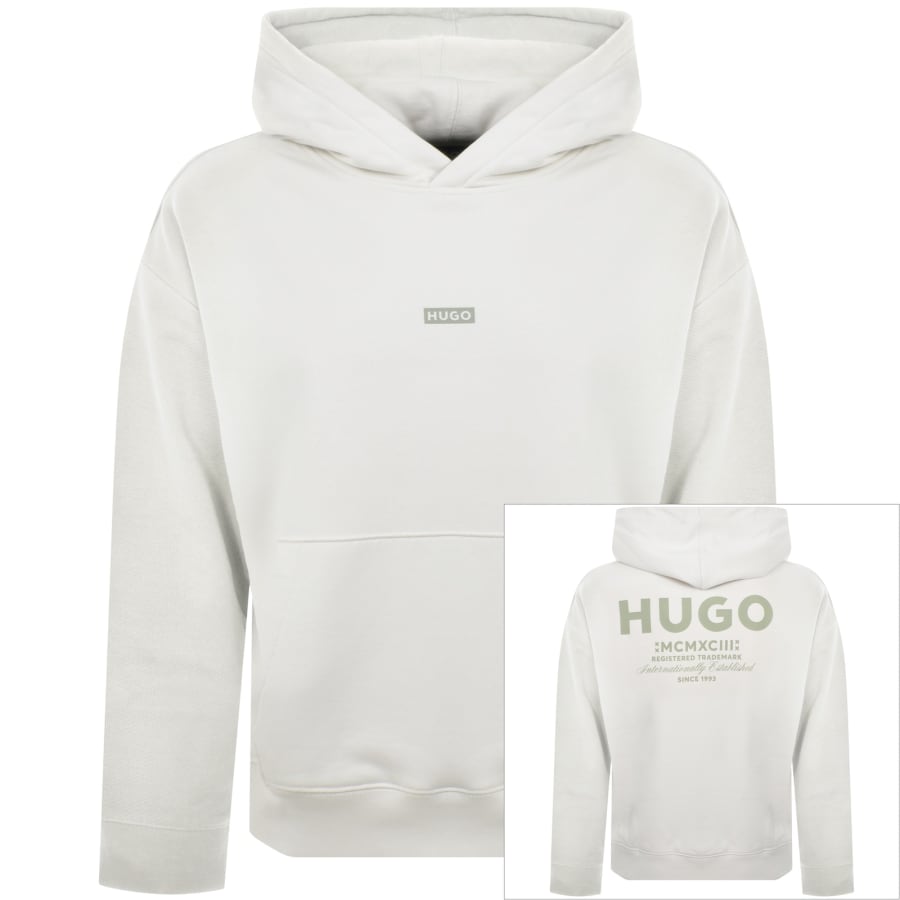 HUGO Blue Nazardo Hoodie White